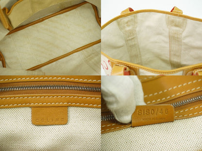 CELINE Cサルキー トートバッグ ベージュ オレンジ