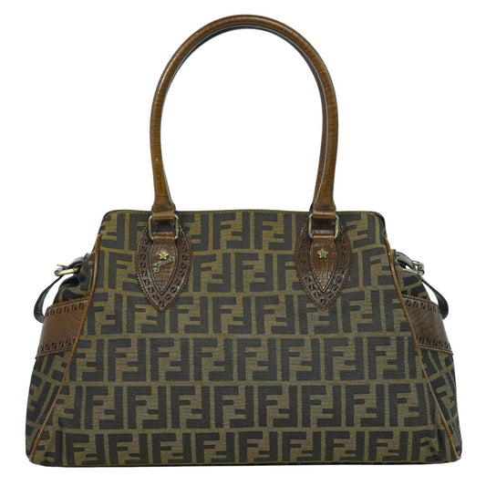 FENDI エトニコ ズッカ トートバッグ ブラウン 8BN162