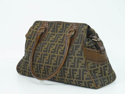 FENDI エトニコ ズッカ トートバッグ ブラウン 8BN162