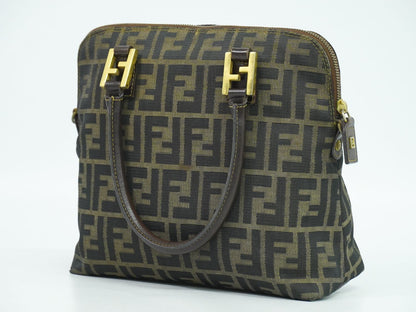 FENDI ズッカ ハンドバッグ ブラウン
