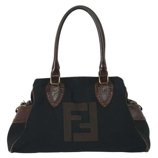 FENDI エトニコ トートバッグ ブラック ブラウン 8BN162