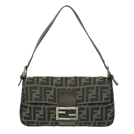 FENDI ズッカ マンマバケット ショルダーバッグ ブラウン