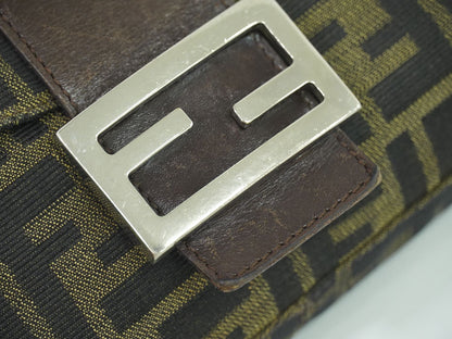 FENDI ズッカ マンマバケット ショルダーバッグ ブラウン
