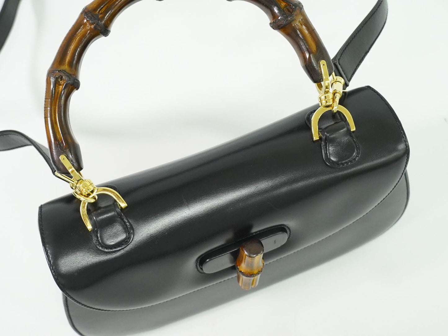 GUCCI バンブー 2WAY ショルダーバッグ ブラック