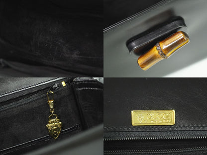 GUCCI バンブー 2WAY ショルダーバッグ ブラック