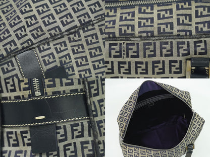 FENDI ズッキーノ ボストンバッグ ネイビー 16427