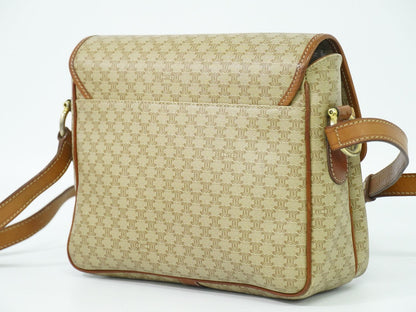 CELINE マカダム ショルダーバッグ ベージュ