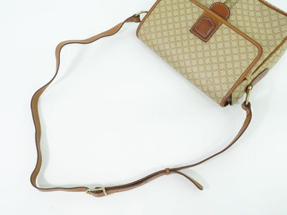 CELINE マカダム ショルダーバッグ ベージュ