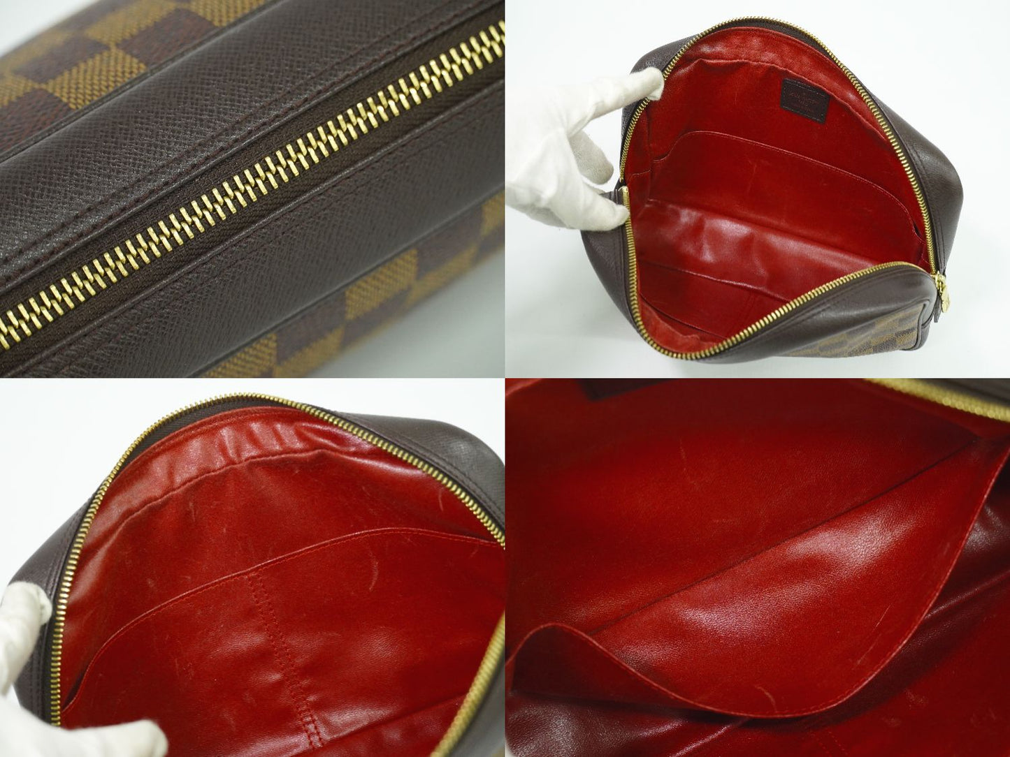 LOUIS VUITTON トゥルーストワレット ダミエ エベヌ ポーチ N47623