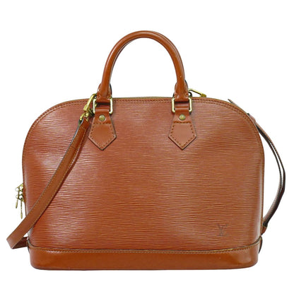 LOUIS VUITTON アルマ 別売りストラップ付き エピ レザー 2WAY ショルダーバッグ ケニアブラウン M52143