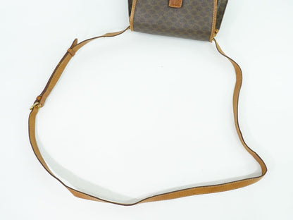 CELINE マカダム ショルダーバッグ ブラウン