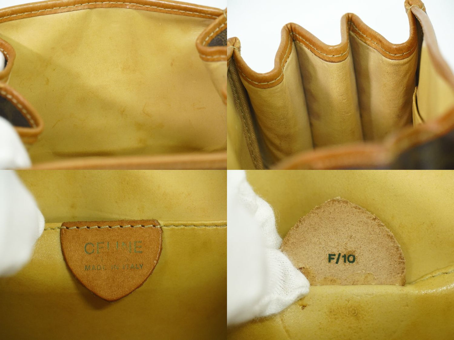 CELINE マカダム ショルダーバッグ ブラウン