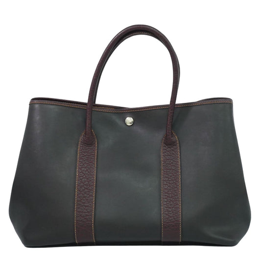 HERMES ガーデンパーティ PM アマゾニア トートバッグ ダークブラウン