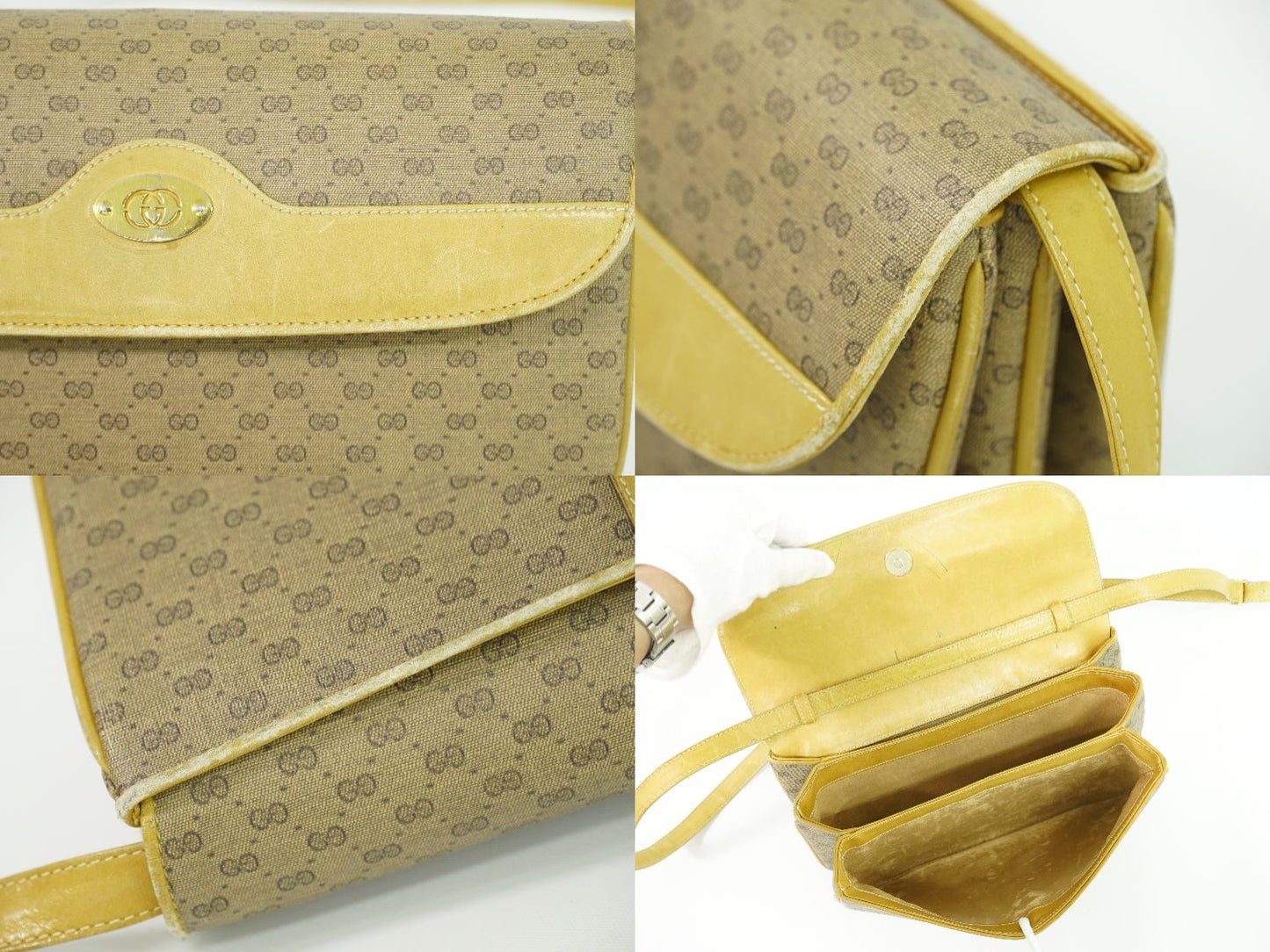 GUCCI マイクロGG ショルダーバッグ ベージュ
