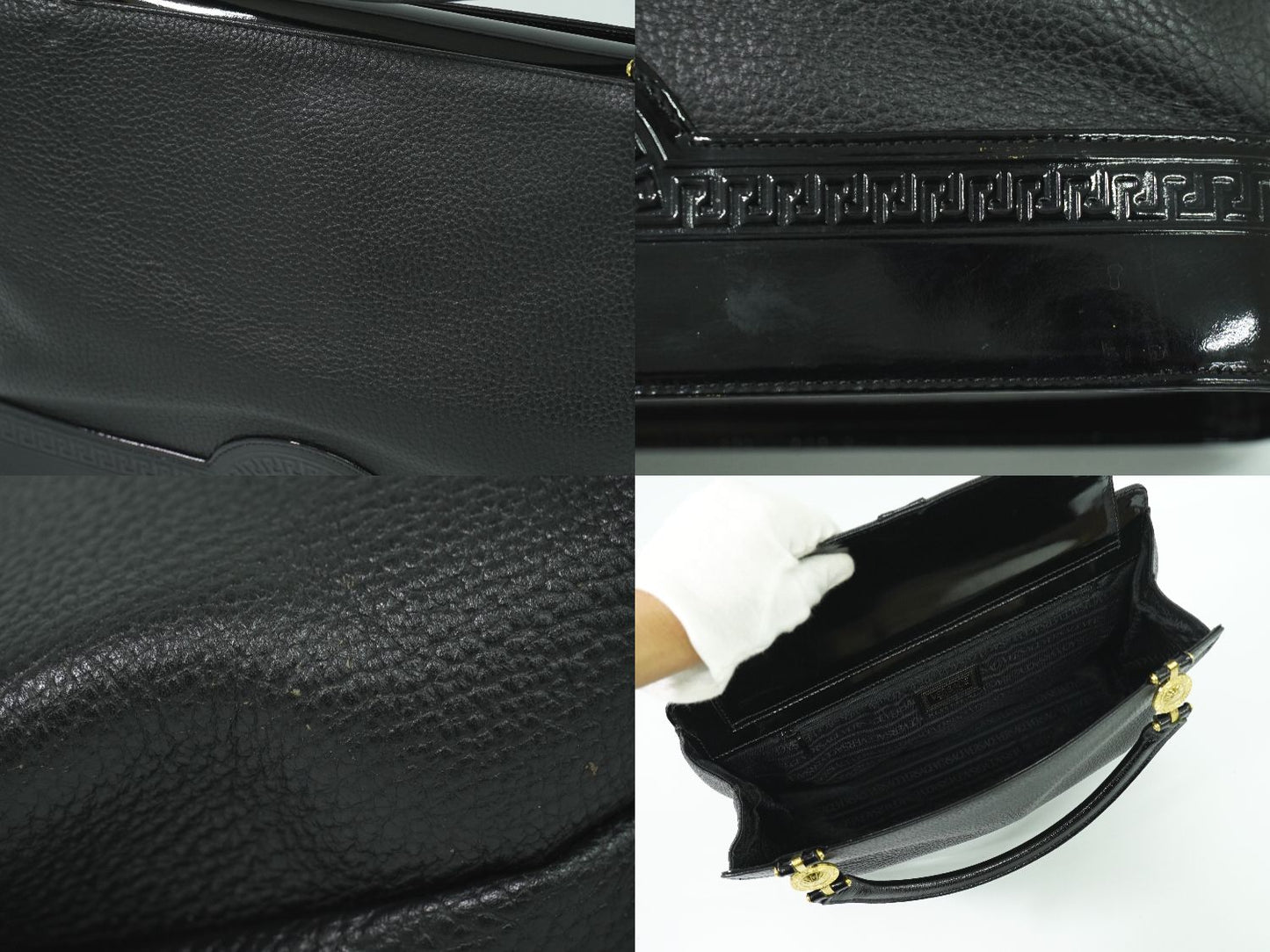 VERSACE ハンドバッグ ブラック