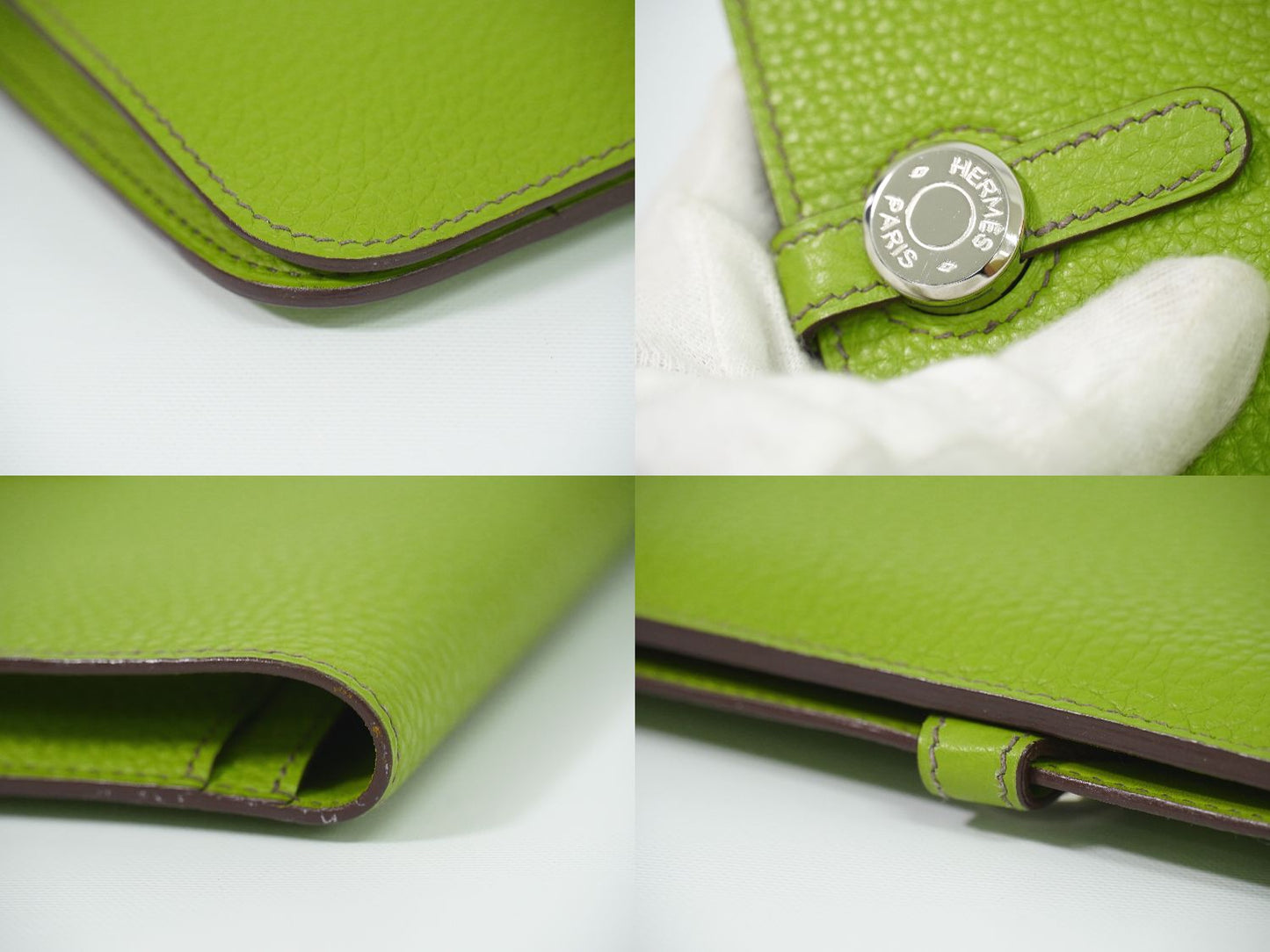 HERMES ドゴン GM 長財布 □K刻 アニスグリーン