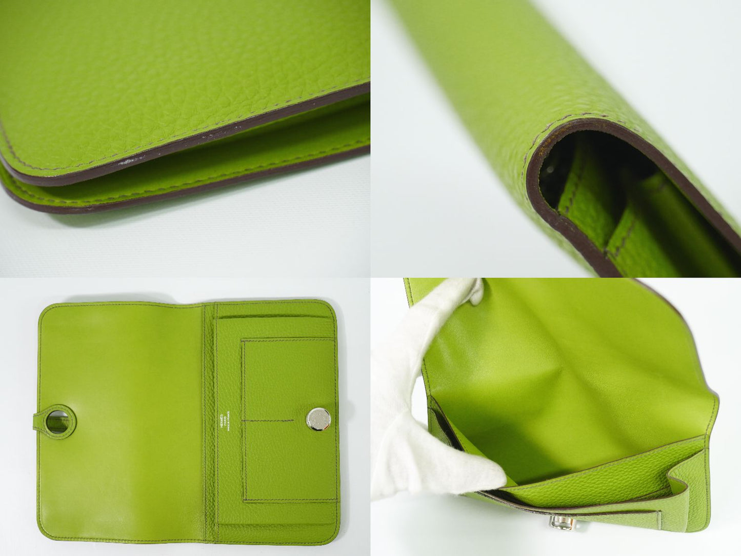 HERMES ドゴン GM 長財布 □K刻 アニスグリーン