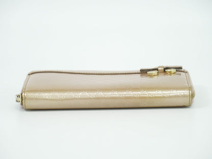 GUCCI マイクログッチシマ 長財布 メタリックピンク 258406