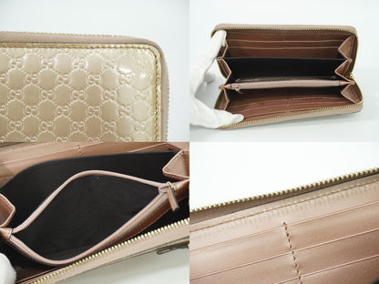 GUCCI マイクログッチシマ 長財布 メタリックピンク 258406