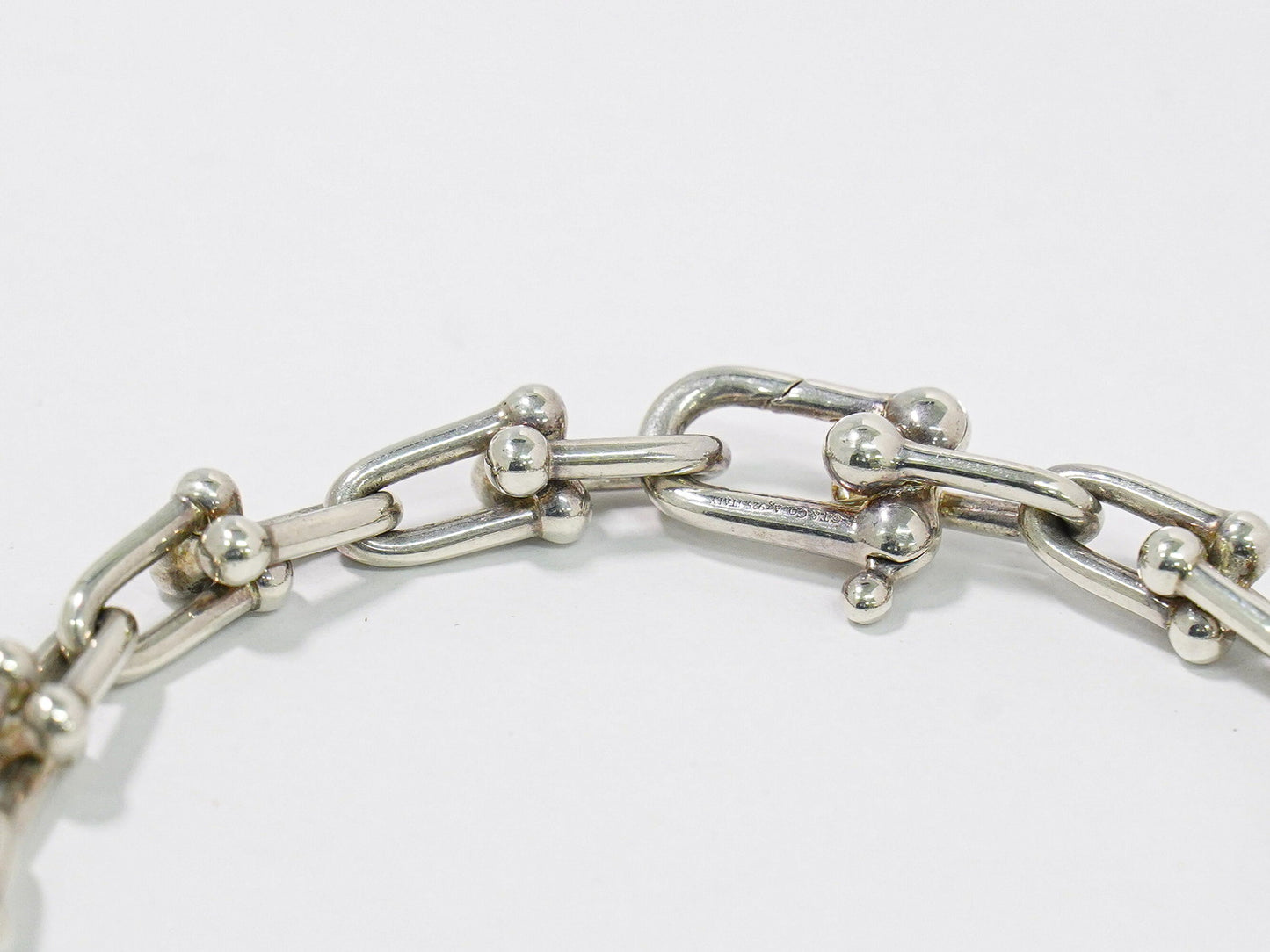 TIFFANY & Co. ハードウェア スモール Ag925 ブレスレット シルバー ゴールド