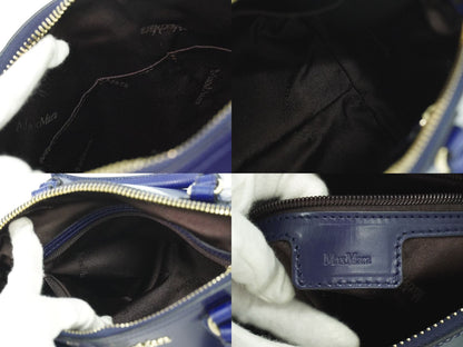 Max Mara 2WAY ショルダーバッグ ネイビー