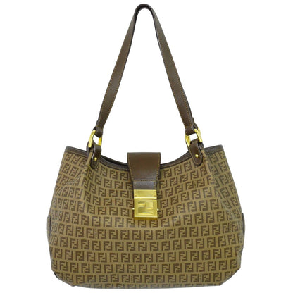 FENDI ズッキーノ ショルダーバッグ ブラウン