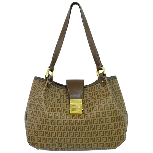 FENDI ズッキーノ ショルダーバッグ ブラウン