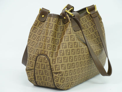 FENDI ズッキーノ ショルダーバッグ ブラウン