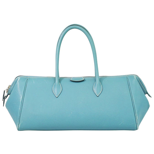 HERMES パリボンベイ 35 ハンドバッグ □K刻 ライトブルー