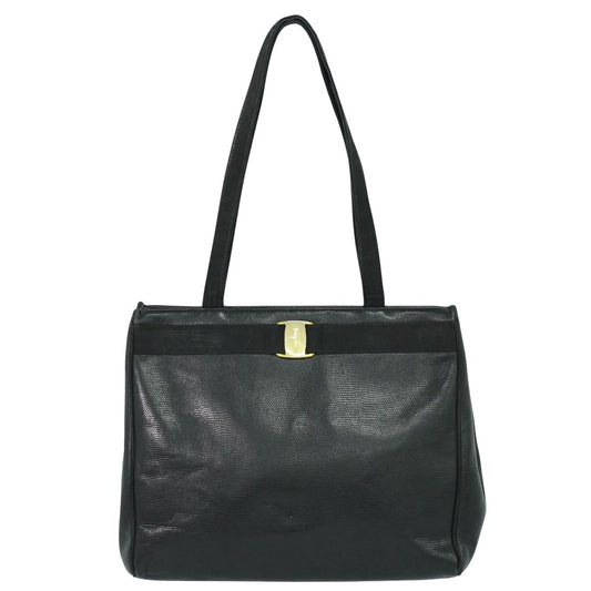 Salvatore Ferragamo ヴァラ トートバッグ ブラック