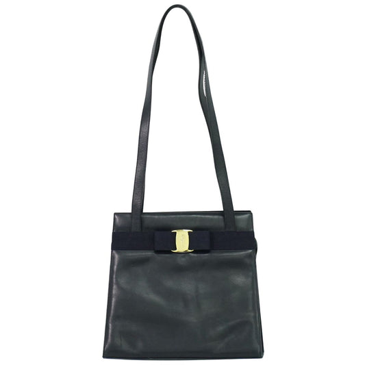 Salvatore Ferragamo ヴァラ ショルダーバッグ ネイビー