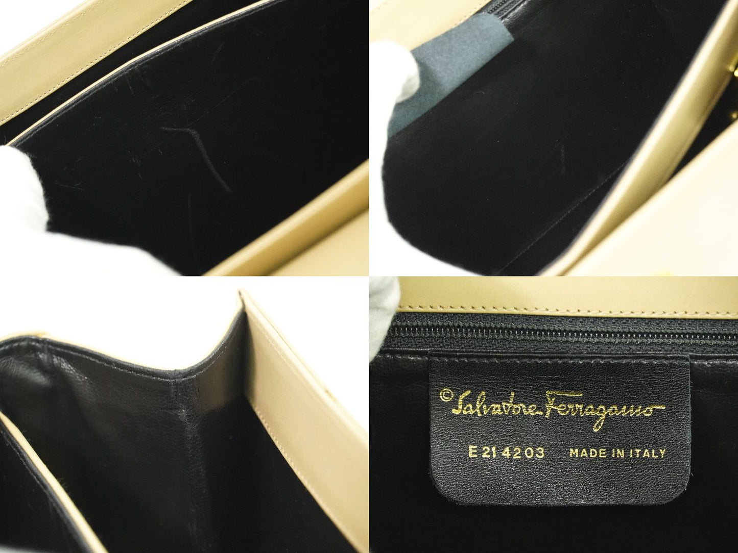 Salvatore Ferragamo ガンチーニ ショルダーバッグ ベージュ