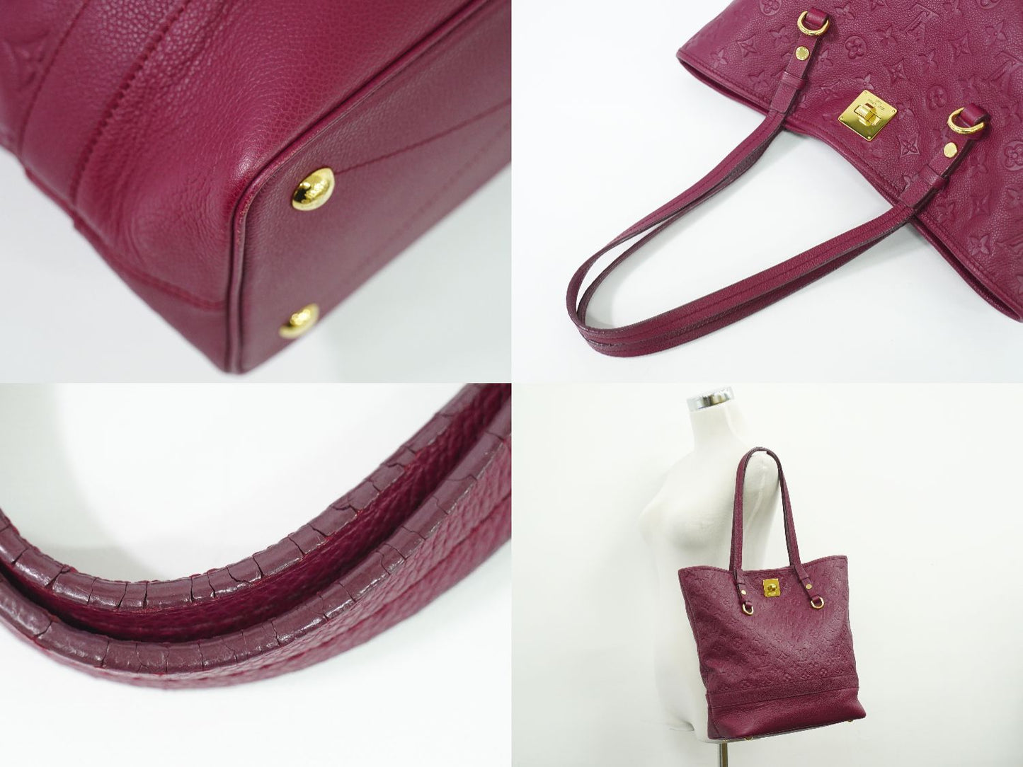 LOUIS VUITTON シタディン PM モノグラム アンプラント レザー ショルダーバッグ オロール M94049