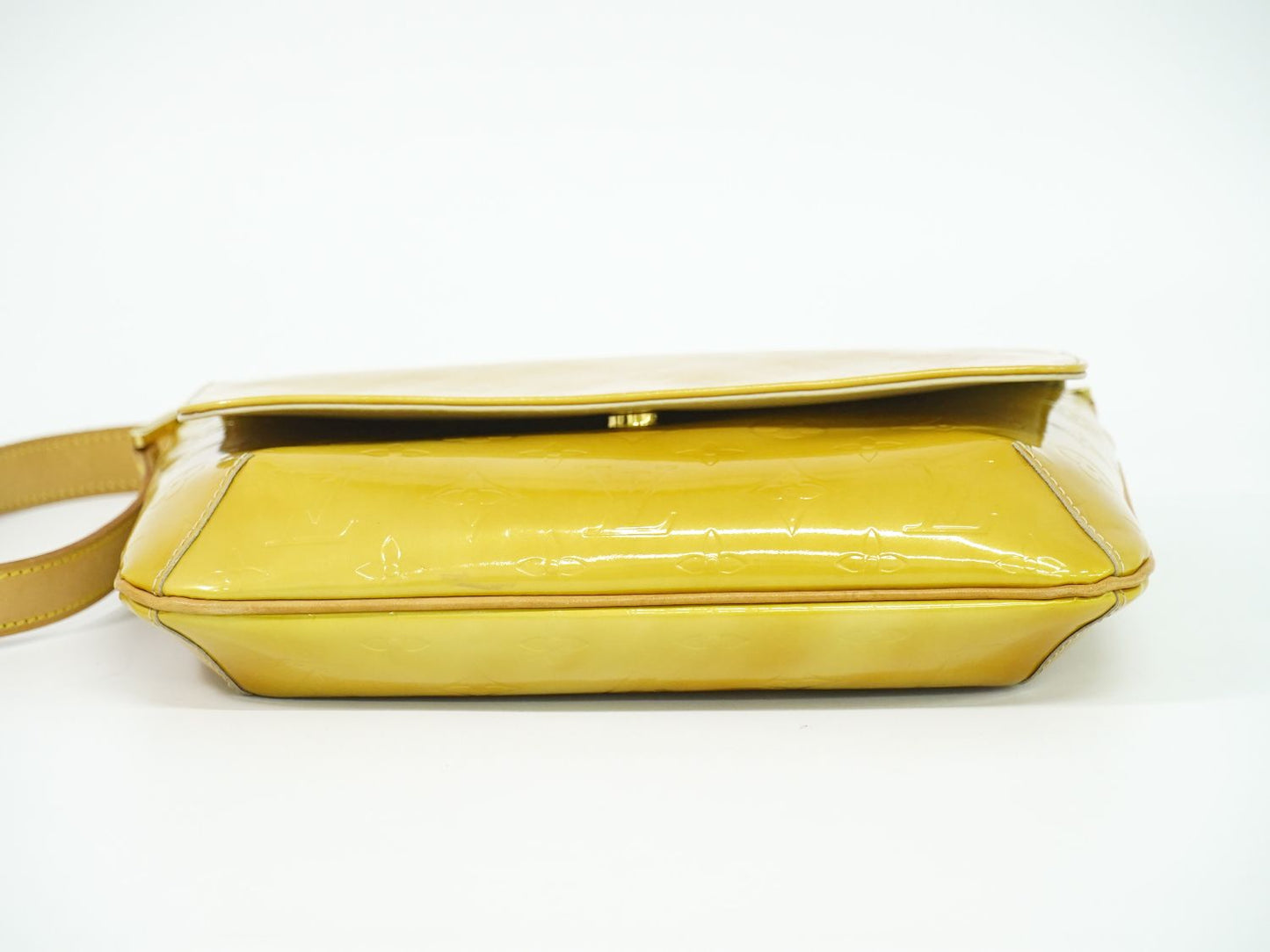 LOUIS VUITTON トンプソンストリート ヴェルニ レザー ショルダーバッグ ベージュ M91008