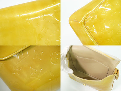 LOUIS VUITTON トンプソンストリート ヴェルニ レザー ショルダーバッグ ベージュ M91008