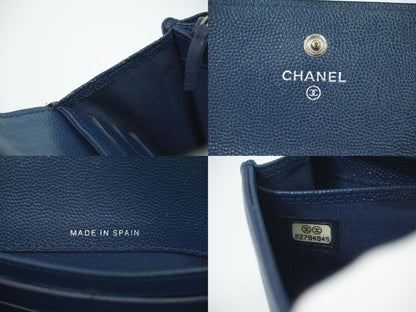 CHANEL ココマーク 長財布 ネイビー