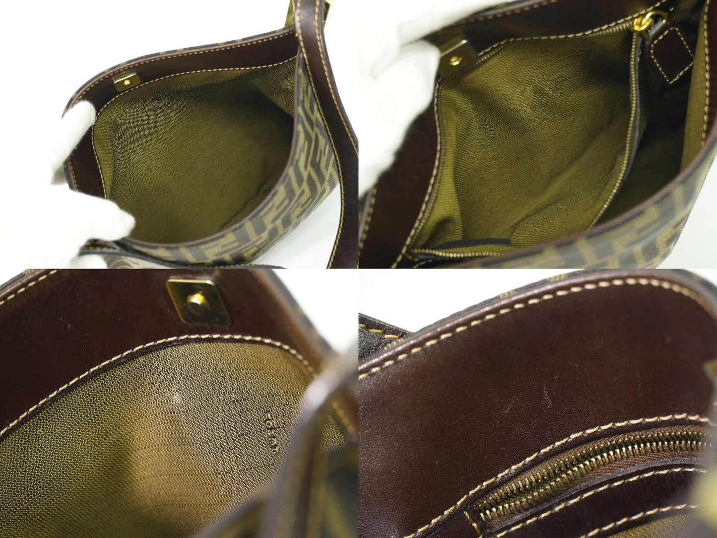 FENDI ズッカ ショルダーバッグ ブラウン