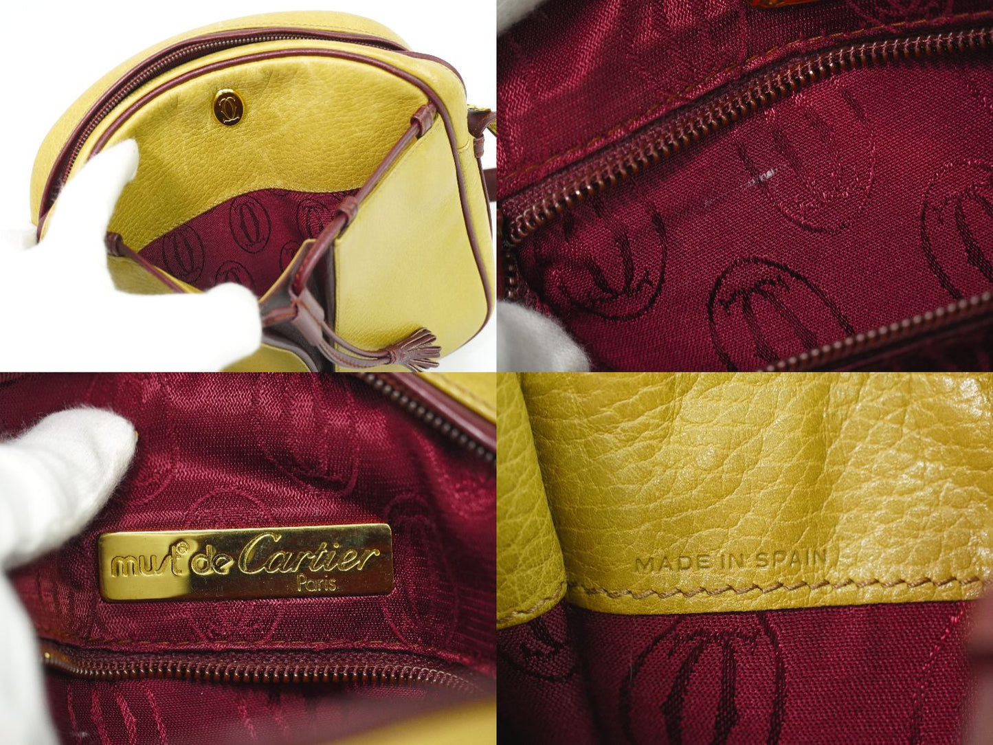 Cartier マストライン ショルダーバッグ マスタードイエロー