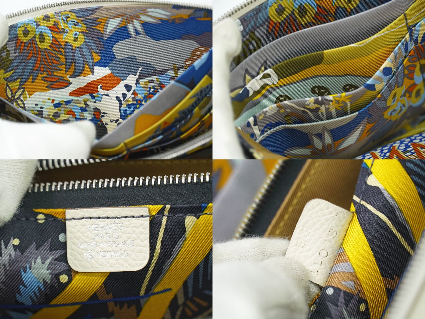 HERMES アザップ シルクイン 長財布 U刻 アイボリー