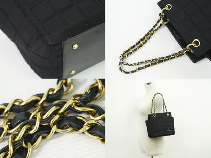 CHANEL チョコバー ショルダーバッグ ブラック