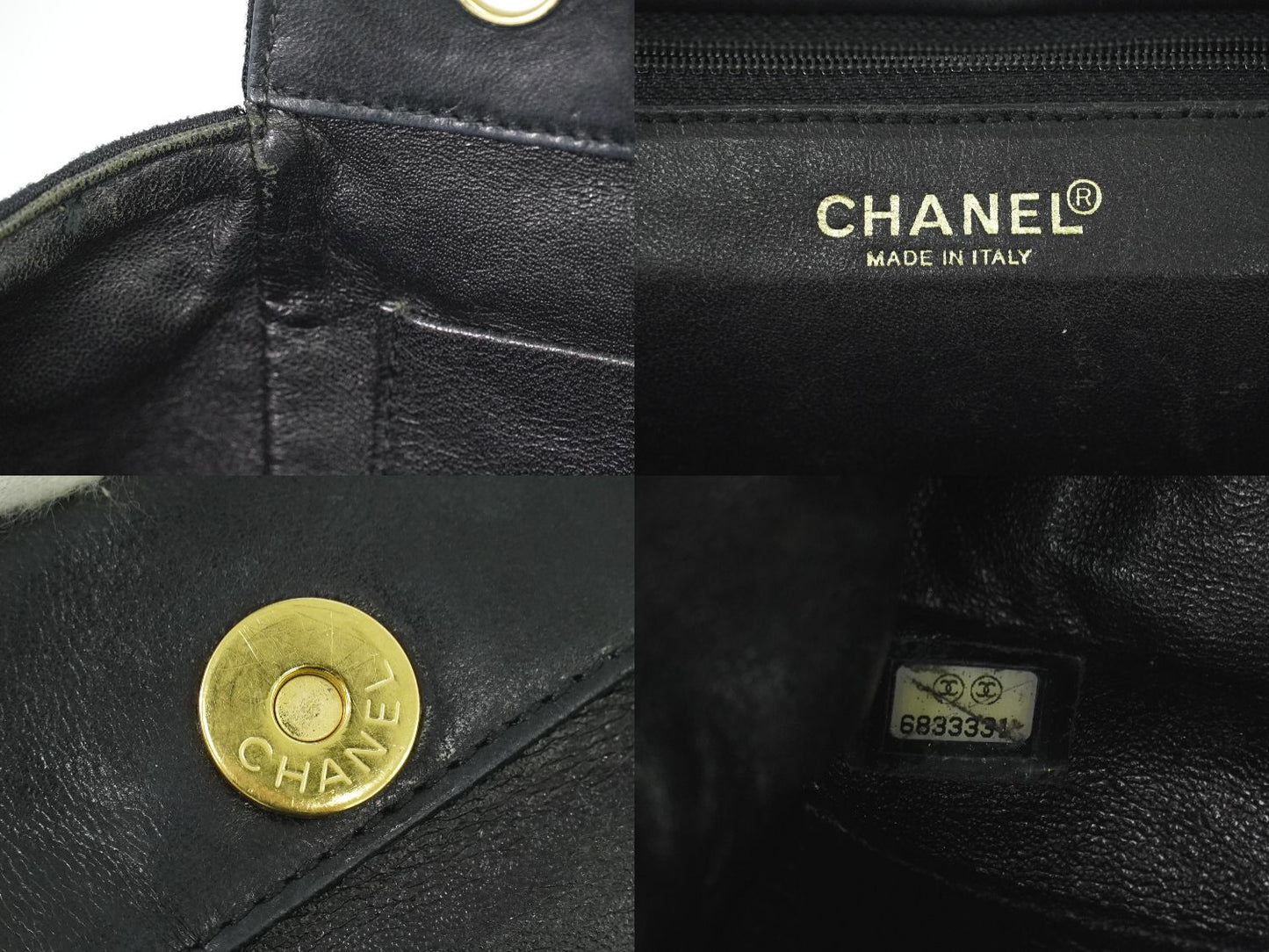 CHANEL チョコバー ショルダーバッグ ブラック