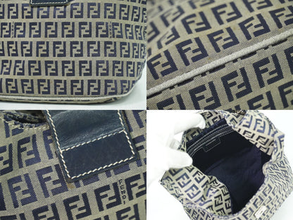 FENDI ズッキーノ ショルダーバッグ ネイビー