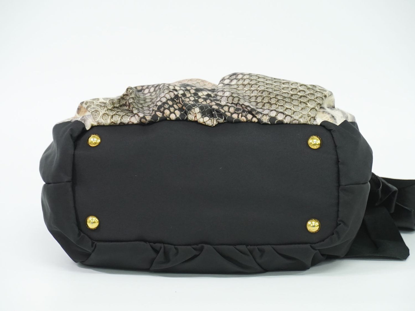 PRADA パイソン柄 2WAY ショルダーバッグ ブラック マルチカラー