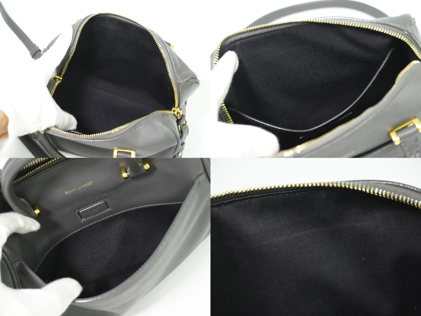 SAINT LAURENT ベイビーダッフル 2WAY ショルダーバッグ グレー 533481