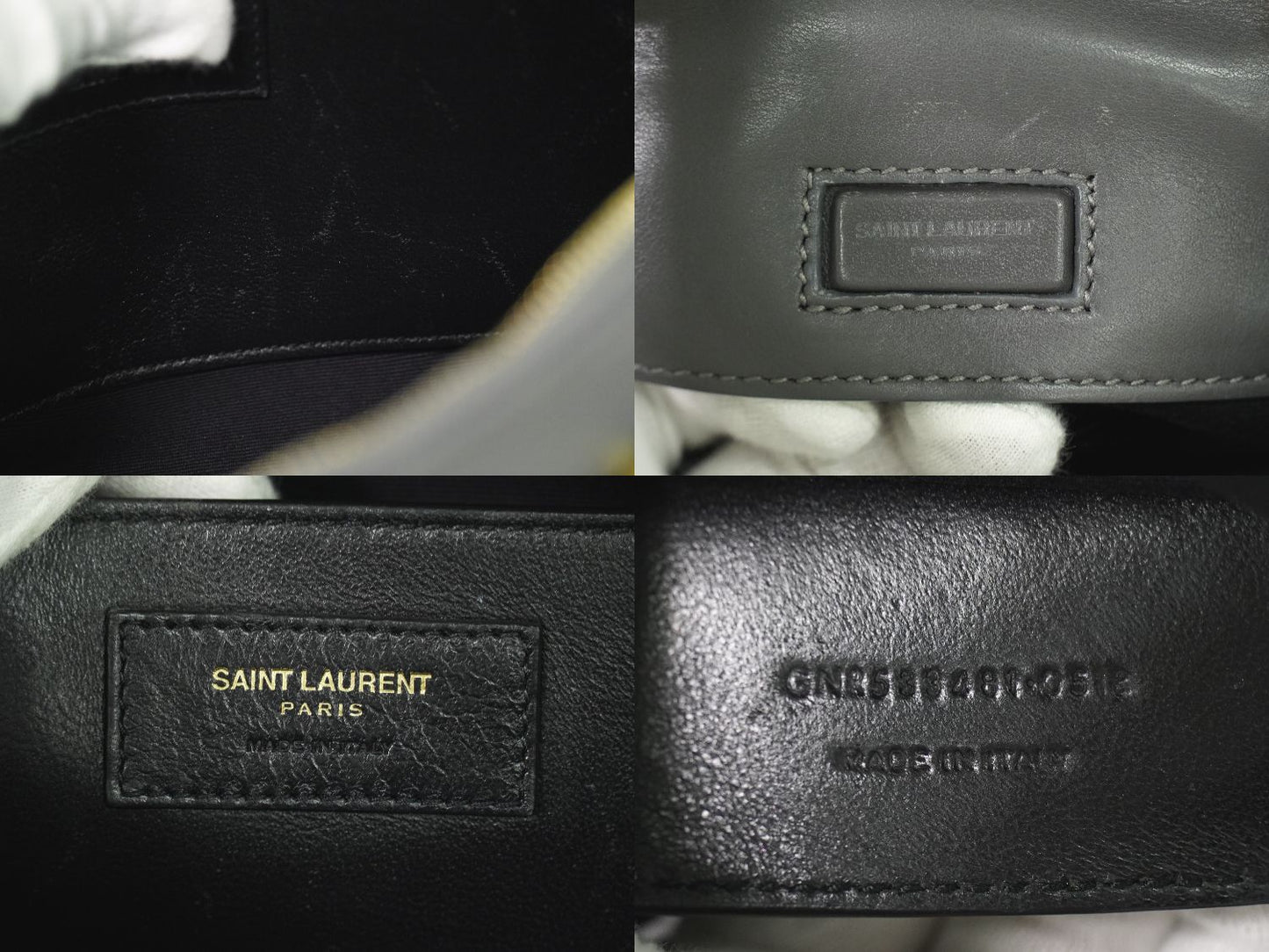 SAINT LAURENT ベイビーダッフル 2WAY ショルダーバッグ グレー 533481