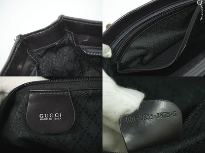 GUCCI バンブー 2WAY ショルダーバッグ グレー
