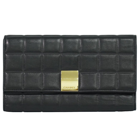 CHANEL チョコバー 長財布 ブラック