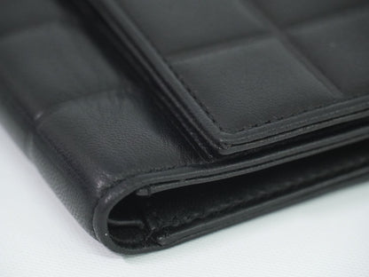 CHANEL チョコバー 長財布 ブラック