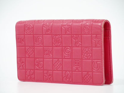 CHANEL ココマーク アイコンライン 長財布 ピンク