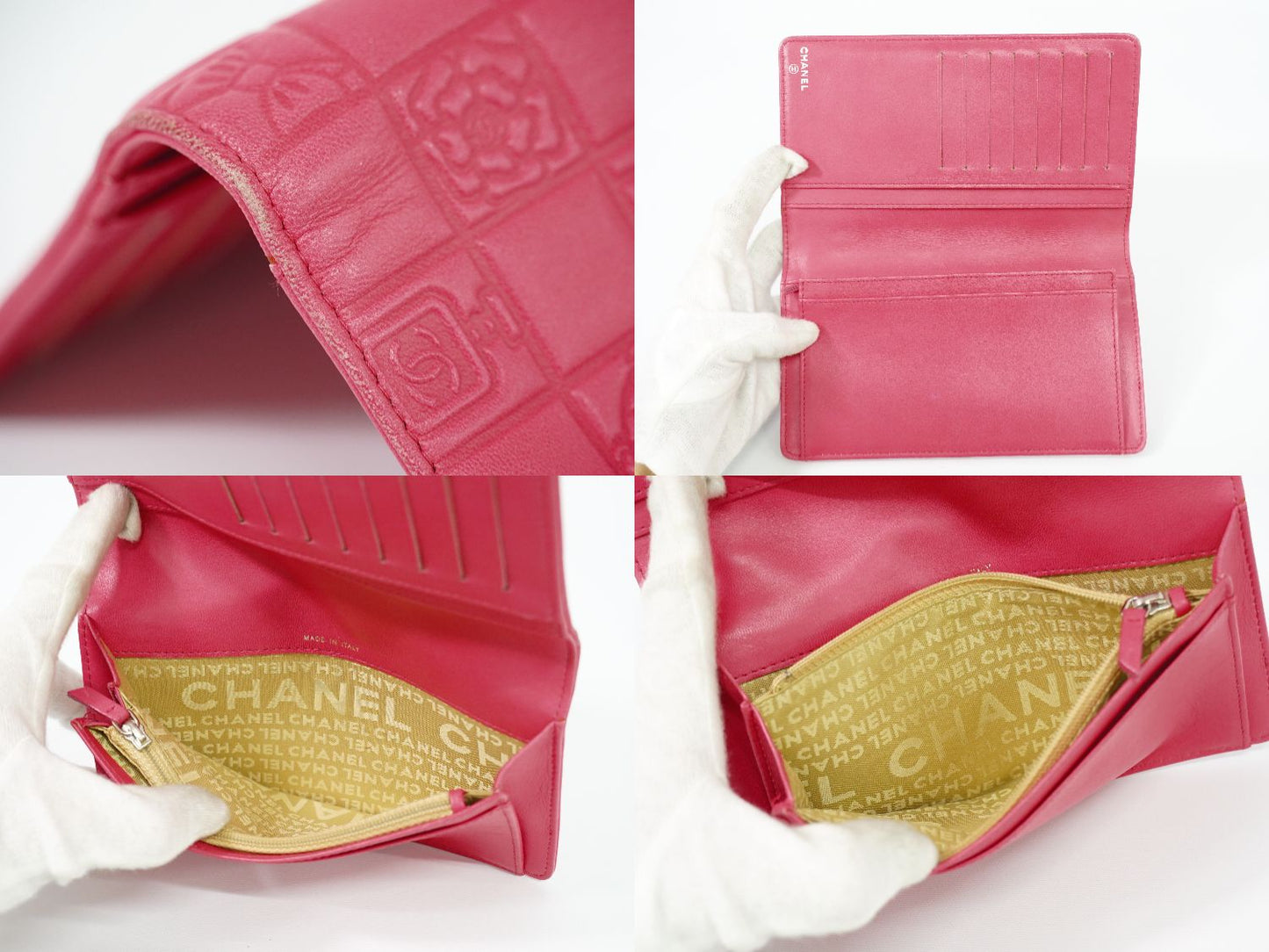 CHANEL ココマーク アイコンライン 長財布 ピンク